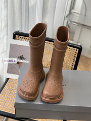Balenciaga Crocs High Brown Boots - 1