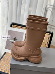 Balenciaga Crocs High Brown Boots - 4