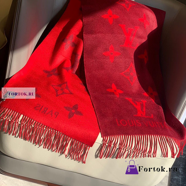 Louis Vuitton Red Scarf 190x45cm - 1
