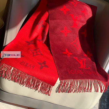 Louis Vuitton Red Scarf 190x45cm