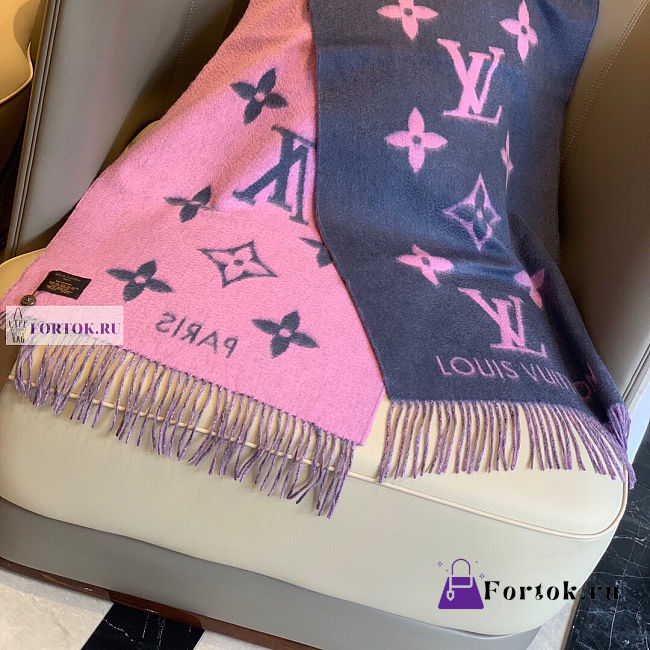 Louis Vuitton Pink & Violet Scarf 190x45cm - 1