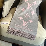 Louis Vuitton Light Pink & Grey Scarf 190x45cm - 5