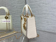Dior Lady Crocodile Skin 17x15x7cm - 4