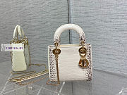 Dior Lady Crocodile Skin 17x15x7cm - 3