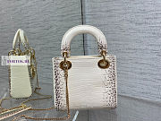 Dior Lady Crocodile Skin 17x15x7cm - 2
