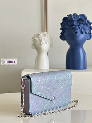 LV Pochette Felicie Blue M61276 21x11x2cm - 4