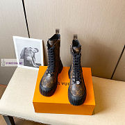 Louis Vuitton Ruby Flat Monogram Canvas Brown Ankle Boots - 6