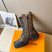 Louis Vuitton Ruby Flat Monogram Canvas Brown Ankle Boots - 4