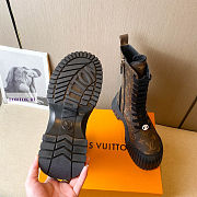 Louis Vuitton Ruby Flat Monogram Canvas Brown Ankle Boots - 3