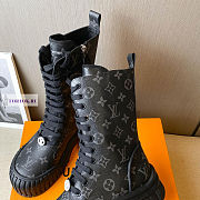 Louis Vuitton Ruby Flat Monogram Canvas Black Ankle Boots - 2