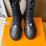 Louis Vuitton Ruby Flat Monogram Canvas Black Ankle Boots - 3