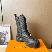 Louis Vuitton Ruby Flat Monogram Canvas Black Ankle Boots - 4
