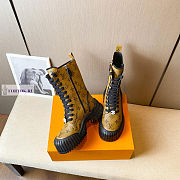 Louis Vuitton Ruby Flat Monogram Canvas Yellow Ankle Boots - 6