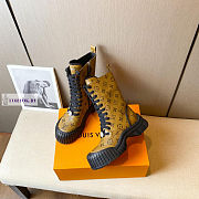 Louis Vuitton Ruby Flat Monogram Canvas Yellow Ankle Boots - 4