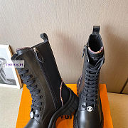Louis Vuitton Ruby Flat Black Ankle Boots - 6