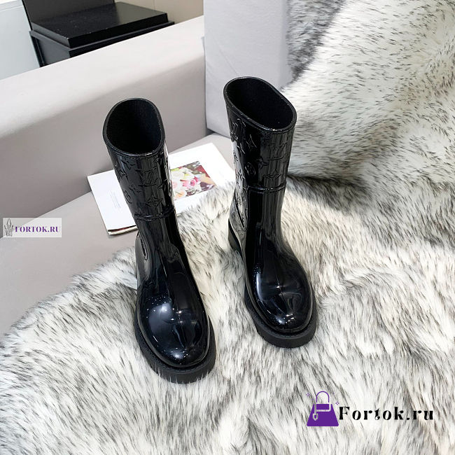 Louis Vuitton Drops Flat Half Black Boots 1A8QV0 - 1