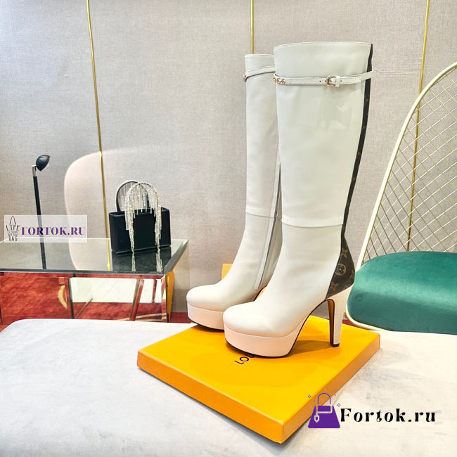 Louis Vuitton White High Boots - 1