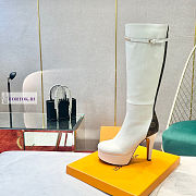 Louis Vuitton White High Boots - 4