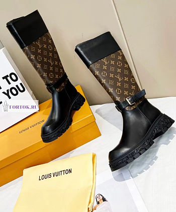 Louis Vuitton Monogram Canvas Brown High Boots