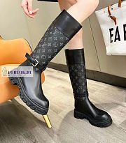 Louis Vuitton Monogram Canvas Black High Boots - 5