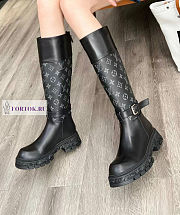 Louis Vuitton Monogram Canvas Black High Boots - 4