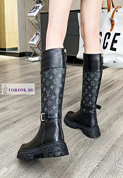 Louis Vuitton Monogram Canvas Black High Boots - 3