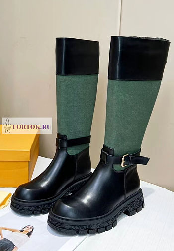 Louis Vuitton Green High Boots