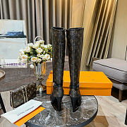 Louis Vuitton Monogram Canvas Leather High Boots - 4