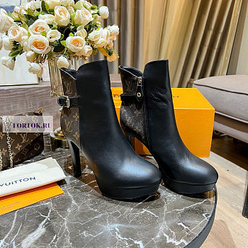 Louis Vuitton Monogram Canvas Leather Ankle Boots