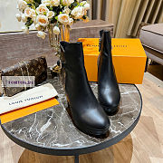 Louis Vuitton Monogram Canvas Leather Ankle Boots - 6