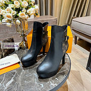 Louis Vuitton Monogram Canvas Leather Ankle Boots - 5