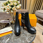 Louis Vuitton Monogram Canvas Leather Ankle Boots - 4