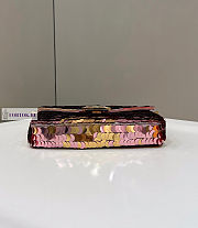 Fendi Baguette Copper-Coloured Leather and Sequinned Bag 27x5x14cm - 2