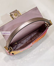 Fendi Baguette Copper-Coloured Leather and Sequinned Bag 27x5x14cm - 6