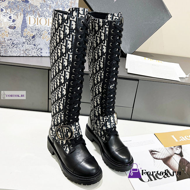 Dior D-Major Oblique High Boots - 1