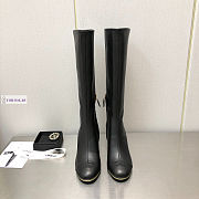 Dior Black Leather High Boots - 6