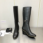 Dior Black Leather High Boots - 2