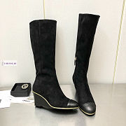 Dior Black Suede High Boots - 1