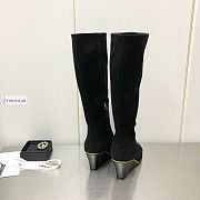 Dior Black Suede High Boots - 5