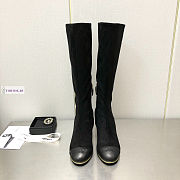Dior Black Suede High Boots - 3