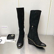 Dior Black Suede High Boots - 2