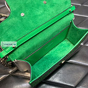 Valentino Locò Embroidered Small Green Shoulder Bag 20x11x5cm - 5