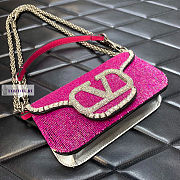 Valentino Locò Embroidered Small Pink Shoulder Bag 20x11x5cm - 6