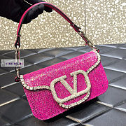 Valentino Locò Embroidered Small Pink Shoulder Bag 20x11x5cm - 4