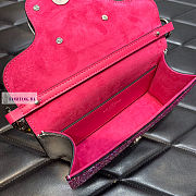 Valentino Locò Embroidered Small Pink Shoulder Bag 20x11x5cm - 2