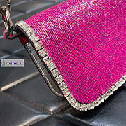 Valentino Locò Embroidered Small Pink Shoulder Bag 20x11x5cm - 3