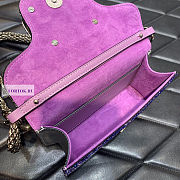 Valentino Locò Embroidered Small Purple Shoulder Bag 20x11x5cm - 5