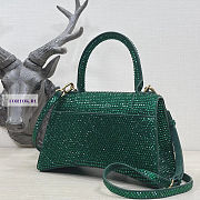 Balenciaga Hourglass S Rhinestone Green Bag 23cm - 5