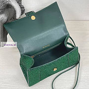 Balenciaga Hourglass S Rhinestone Green Bag 23cm - 2