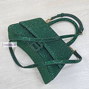 Balenciaga Hourglass S Rhinestone Green Bag 23cm - 4